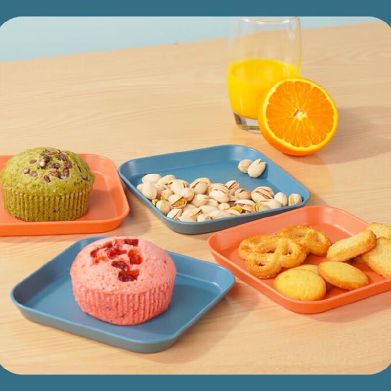 BoBao European Style Square Plastic Snack Tray Set
