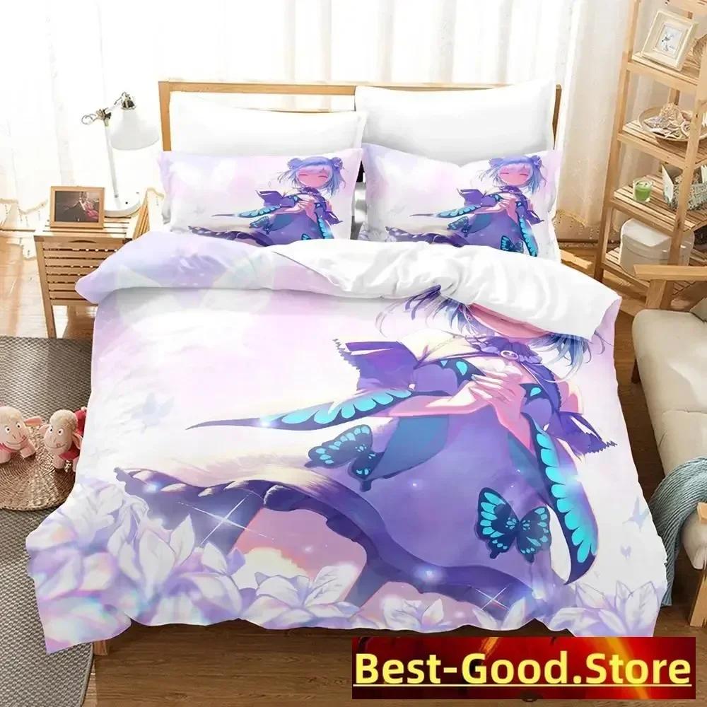 

Vtuber Hololive Uruha Rushia Bedding Set Cartoon Anime Three-Piece Set Adult Kid Bedroom Duvetcover Sets 3D Kawaii Cute Girls 70x133cm 2pcs