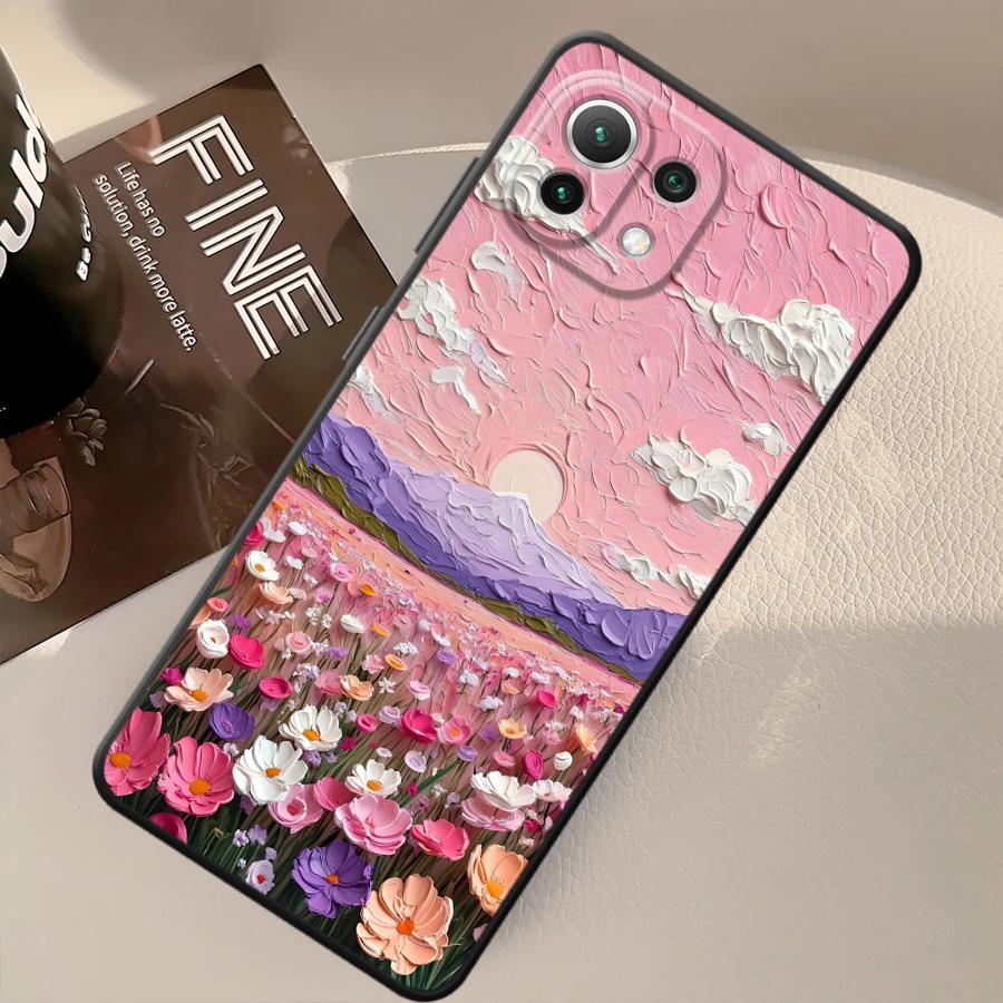 Funda Phone Cover Case for Xiaomi Mi 10T 11T 13 Lite 12X 11 12 14 12T Pro Creative Oil Painting Scenery
