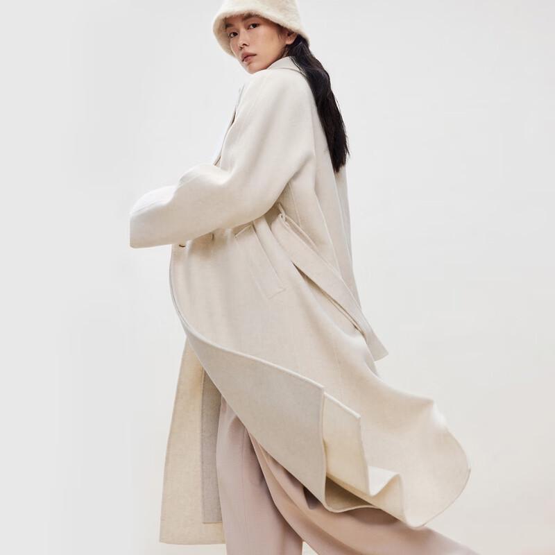 ONLY Women's Double-faced Wool Blend Lapel Coat