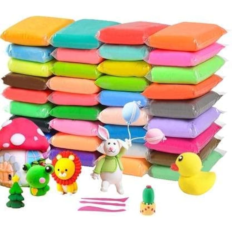 Eclet (Pack Of 1Air Dry Clay, Colorful Children Soft Clay, Creative Art Crafts, Gifts For Kids-Multi Color. Non-Toxic Mo