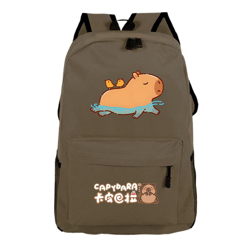 

Новый трендовый рюкзак Kapibara с персонализацией для учеников начальной и средней школы, большой вместимости, однотонный, в корейском стиле, школьный рюкзак No Spec