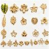 5pcs/Lot Exquisite Fashion Stainless Steel Hollow Flower Pendants For Jewelry Making Bracelets Necklace Plant Charm DIY Findings