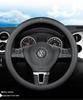 Volkswagen Passat Helårsäkta Läder Rattöverdrag, Ultratunt Universellt Passform Inredningstillbehör.