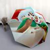 Christmas Chip 'n Dale Automatic 3-Fold Umbrella Design, Cute Cartoon Pattern, Portable Outdoor Umbrella, Perfect, Holiday Gift for Disney f