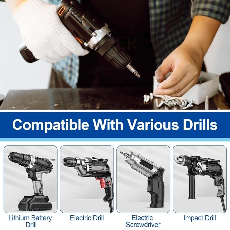 9pcs/set Damaged Screw Extractor Remover & Twist Drill Bit for Stripped Screws