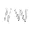 3/4 Transparent Striped Ribbed Glass Test Tube Vases for Floral Arrangements Plant Holder Container Home Office Decors