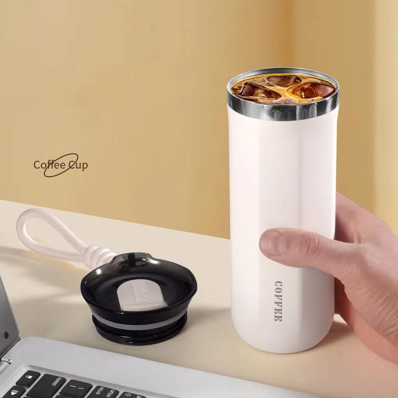 Stainless Steel Insulated Double Wall Travel Tumbler Reusable Insulated Coffee Mug, Thermal Cup with SplashProof Sliding Lid LWY013