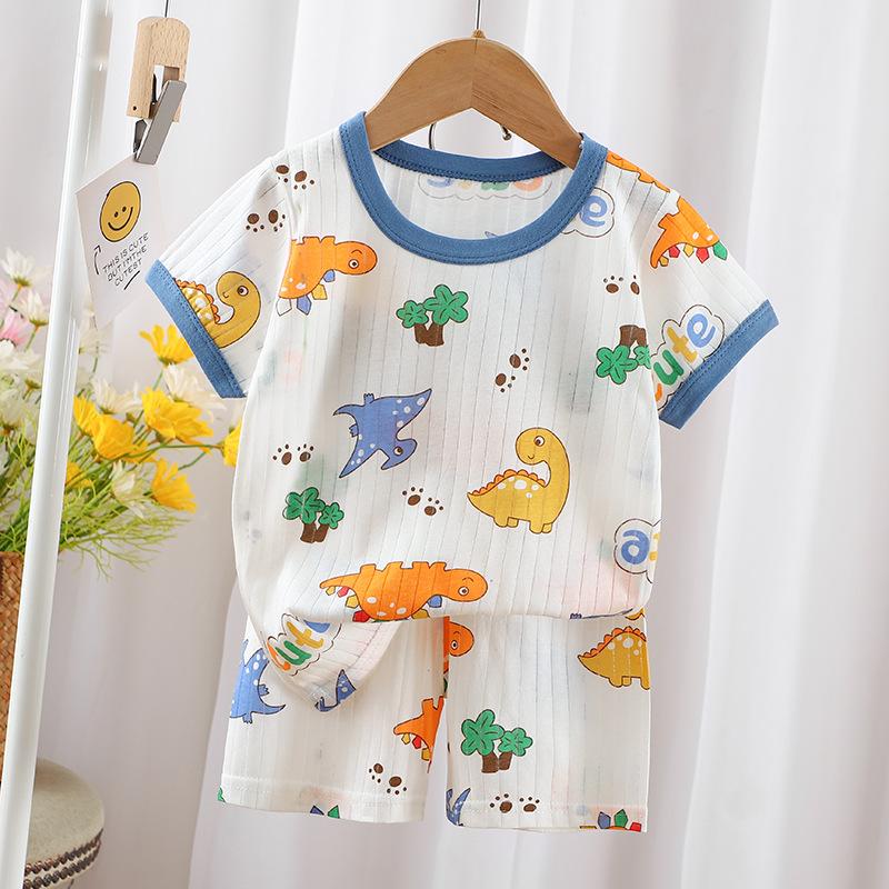 2026 Summer Children's Short Sleeved Shorts Cotton Set
