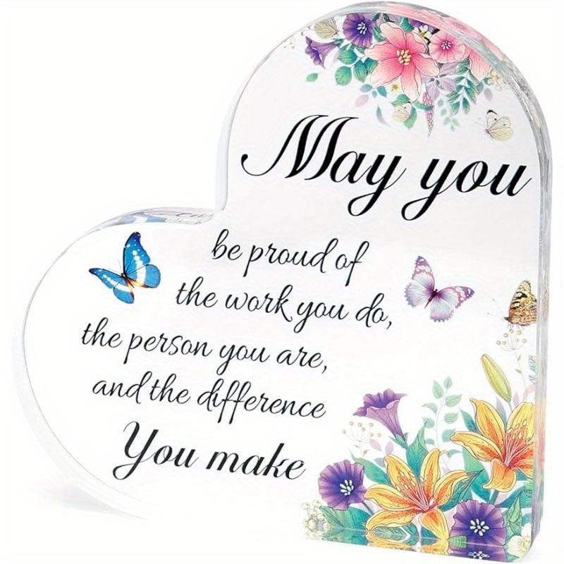 Teacher Appreciation Acrylic Sign. Thank You Gift for Birthdays, Graduation or Retirement.