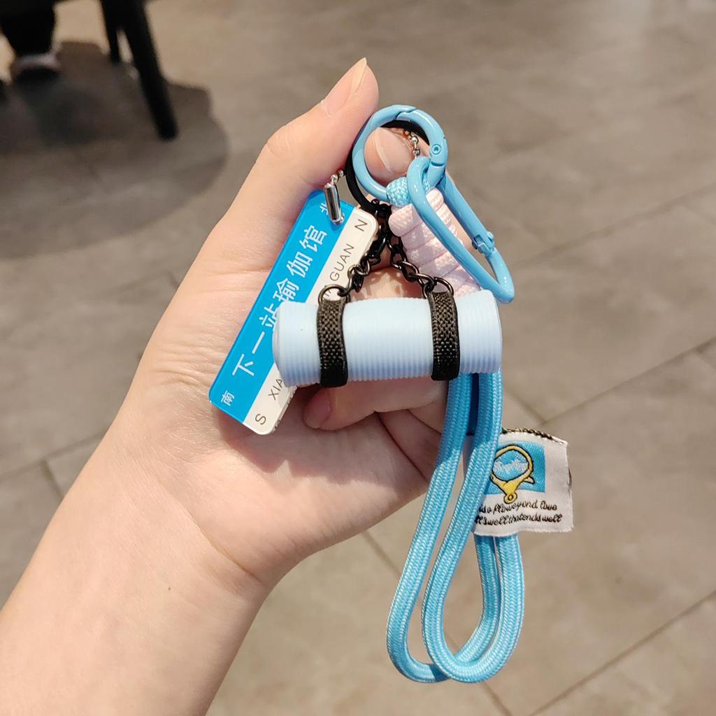 Yoga-Matten-Schlüsselanhänger-Anhänger für Paare - Sport Fitness Auto-Schmuckstück & Kleines Geschenk-Accessoire