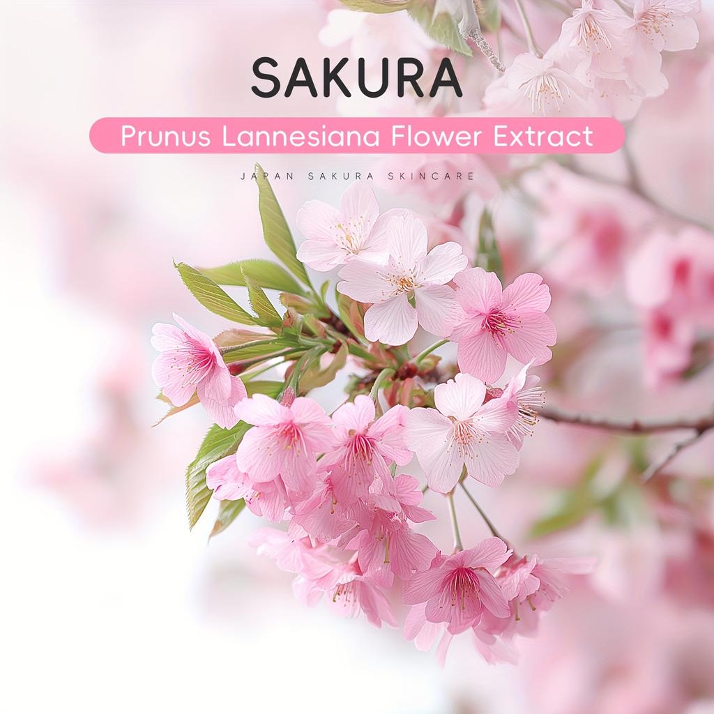 Japan Sakura Toner 5.63oz All Skin Types with Niacinamide Sodium Hyaluronate Moisturizes Day Night Gift for Christmas New Year Valentines