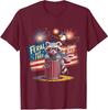 Funny Feral But Free USA Cute Raccoon 4th Of July Unisex T-Shirt