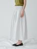 Reply Smock Banding Gather Skirt_Off White