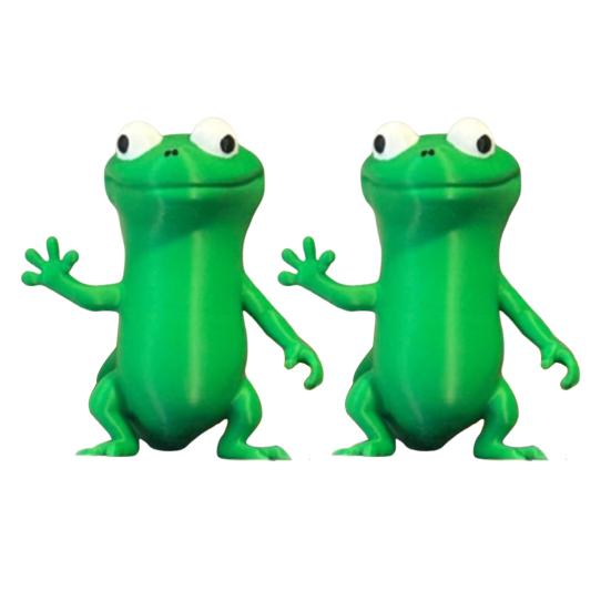 Lizard Meme Decoration 3D Printed Funny Lizard Ornament Standing Green Lizard Figurine for Home Office Desk Bedroom Shelf Decor