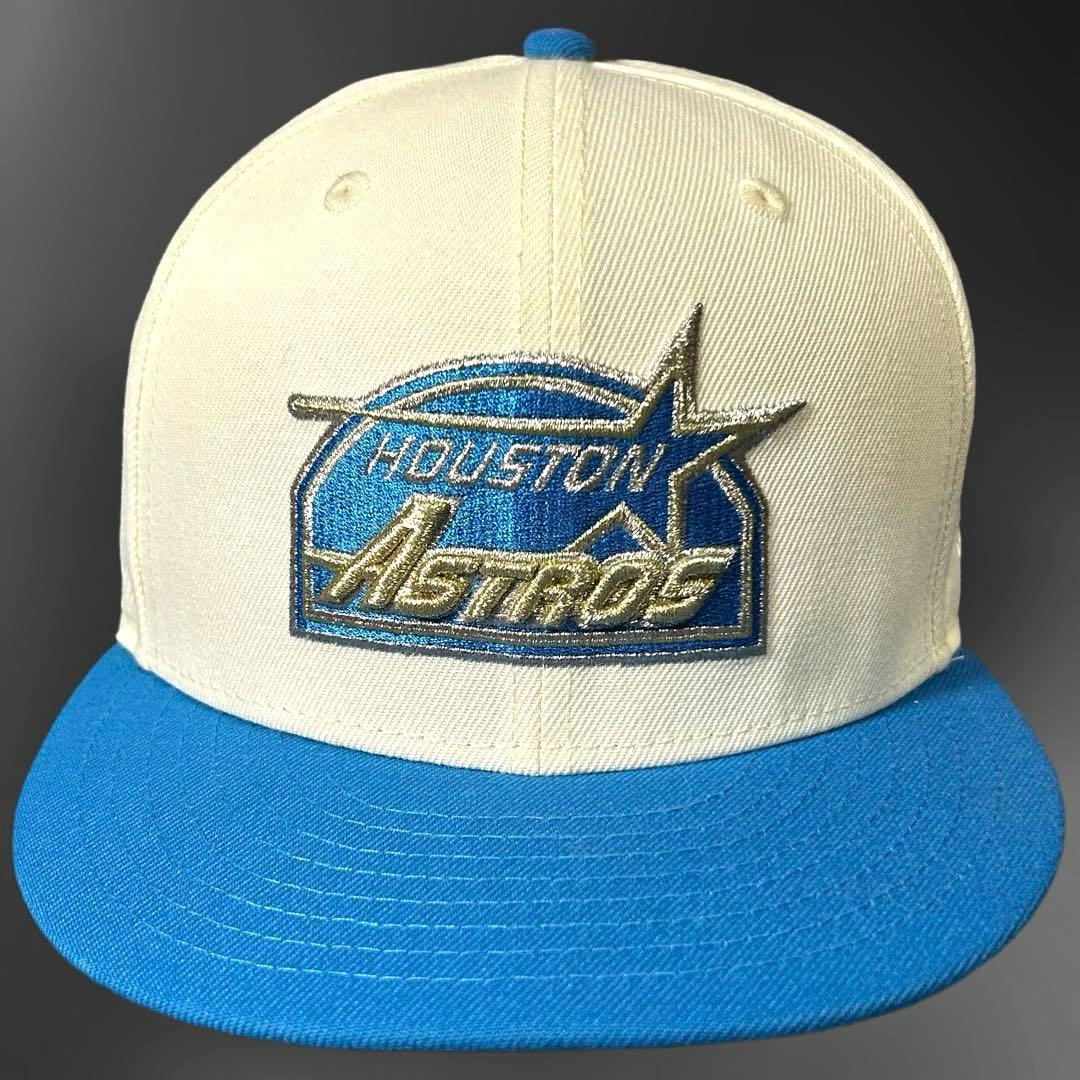 Used New Era 59FIFTY Astros 35th Anniversary Patch 7 1/2 White Blue