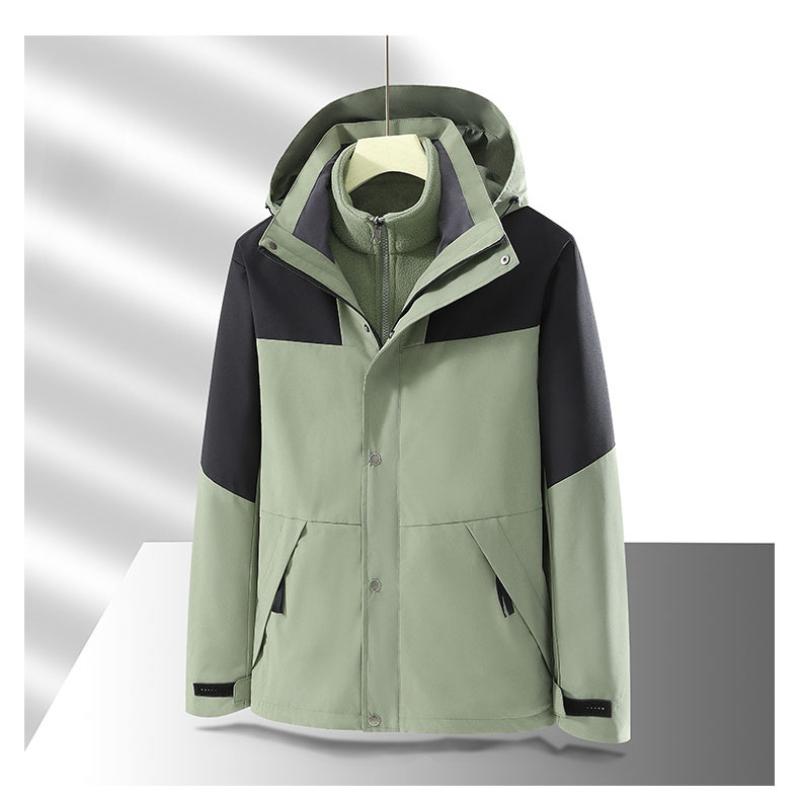 Cozy Up Men's 3 In 1 Jacket Water Resistant Winter Snow Coat Warm Fleece Lined Windproof Hiking Rain Outwear
