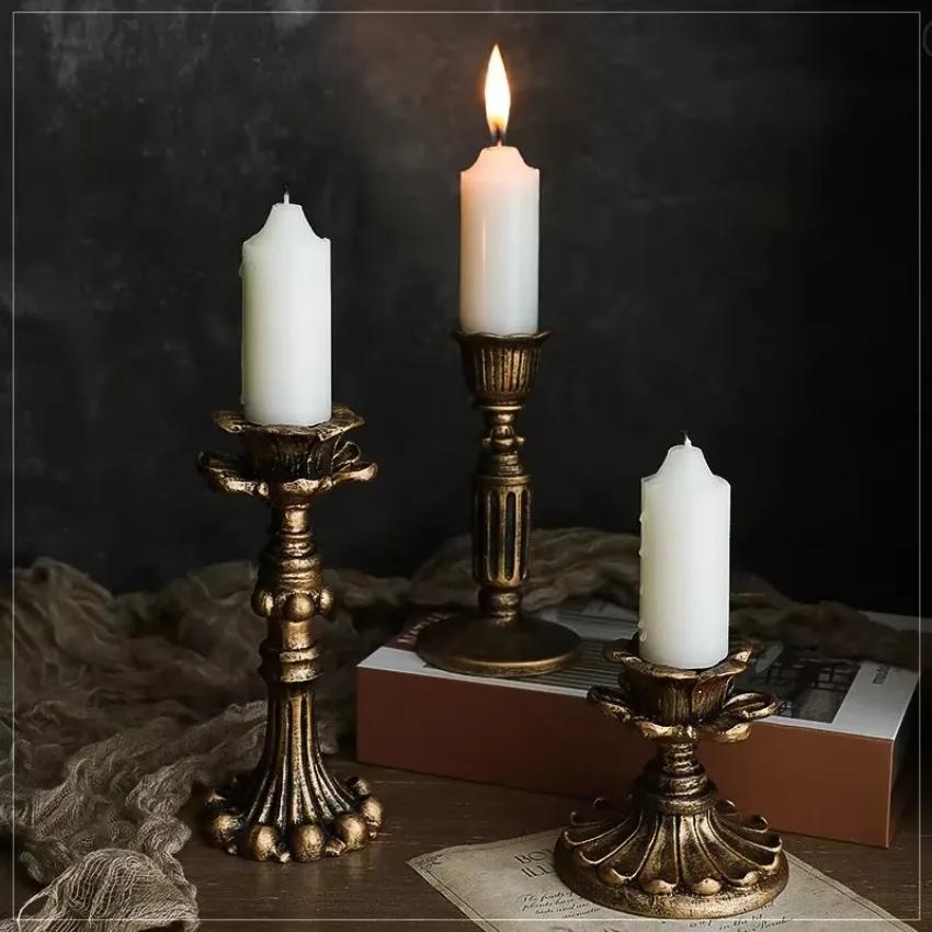1 Pcs Retro Candlestick Photography  Photo Props Ins Wind Candle Shooting Background Home Ornaments Simple and Generous