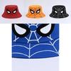 Cartoon Spider Fisherman Hat With Sun Protection For Kids Outdoor Summer Casual Wear