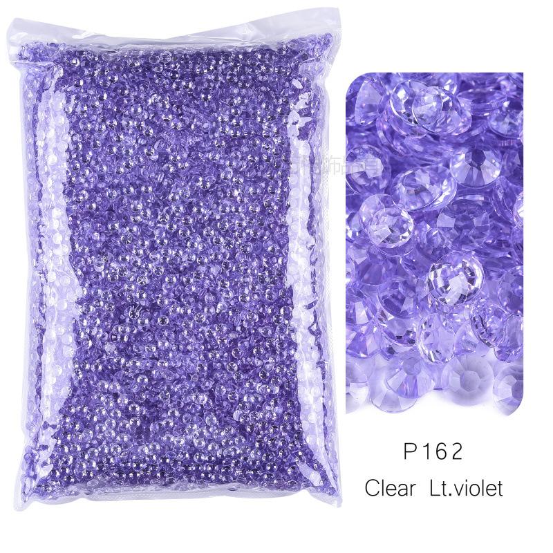 Round Resin Flat Bottom Drill Transparent Bottom Luminous Nail Drill Diy Mobile Phone Violent Bear Loose Diamond Accessories Accessories