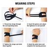 Fitness Wristband TFCC Protection Wrist Wrap Bandage Compression Yoga Wrapping Band Lightweight Shock Absorbing Black 2-Piece Set