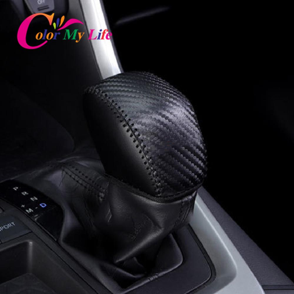Leather Car Gear Head Shift Knob Cover Gear Shift Collars for Toyota RAV4 RAV 4 XA50 MK5 2019 - 2025 Accessories