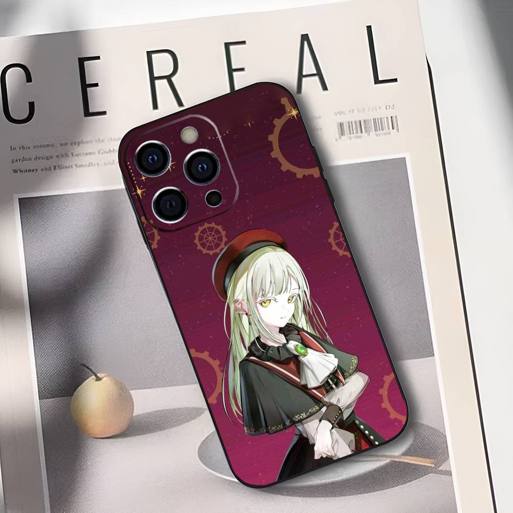 BanG Dream Anime A-Ave Mujica Phone Case For IPhone 17,16,15,14,13,12,11,Plus,Pro,Max,Plus,XS,soft case Black silicone