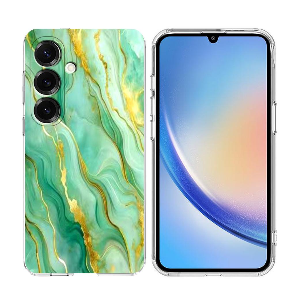 For Samsung Galaxy A25 5G (Global) (161.0mm) Case Marble Pattern Printing Soft TPU Phone Cover