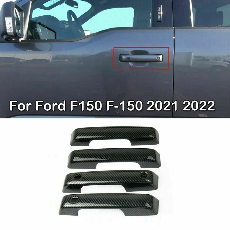 Car Door Handle Cover Trim For Ford F150 2026 2026 Black/Carbon Fiber/Chrome Car Styling Accessories