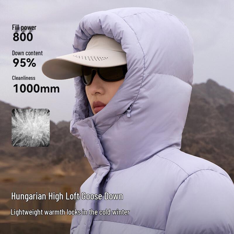 PELLIOT Women's 800-Fill Goose Down Puffer Jacket