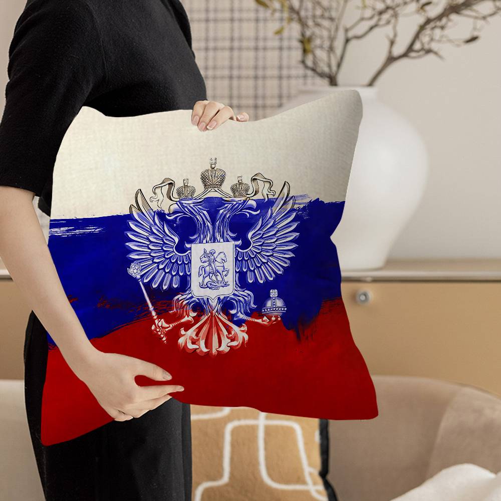 R-Russian Flag Cushion Cover Pillow Cover Decor Pillowcase Printed Cushion Case For Couch