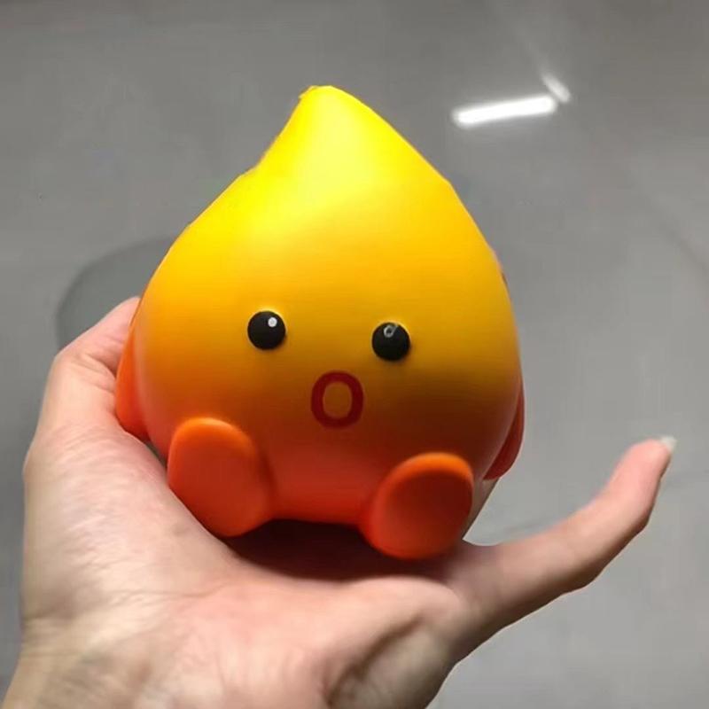 

Милая Игрушка-Эльф-Пламя, Мягкий Декомпрессионный Мяч для Сжатия, Инструмент для Снятия Стресса, Силиконовая Игрушка, Подарок Ручной Работы
