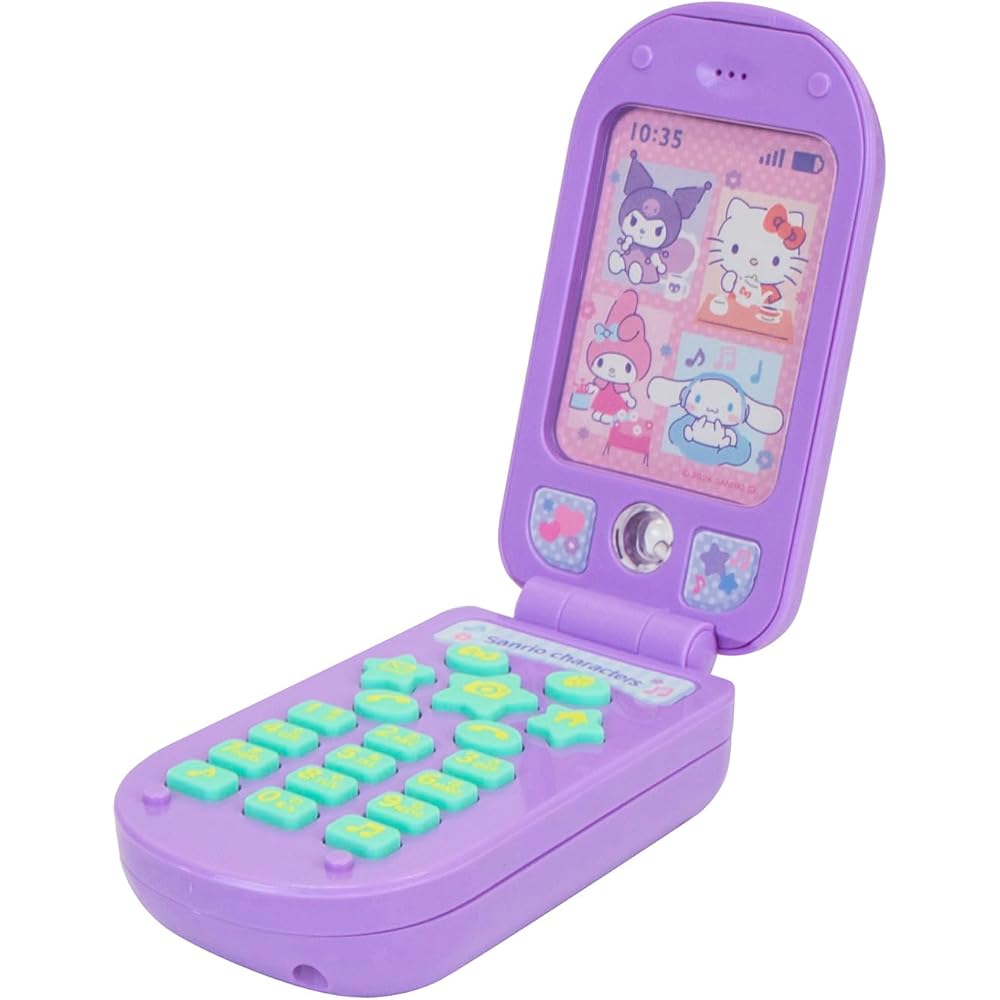 Maruka Sanrio Characters Toy Phone for Role Play Ages 3 and Up Interactive Learning Toy
