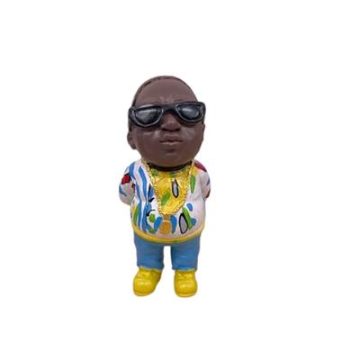 Headscarf Resin Decorative Ornaments Design Sunglasses Doll Ornaments Home Decoration Set Hand-made