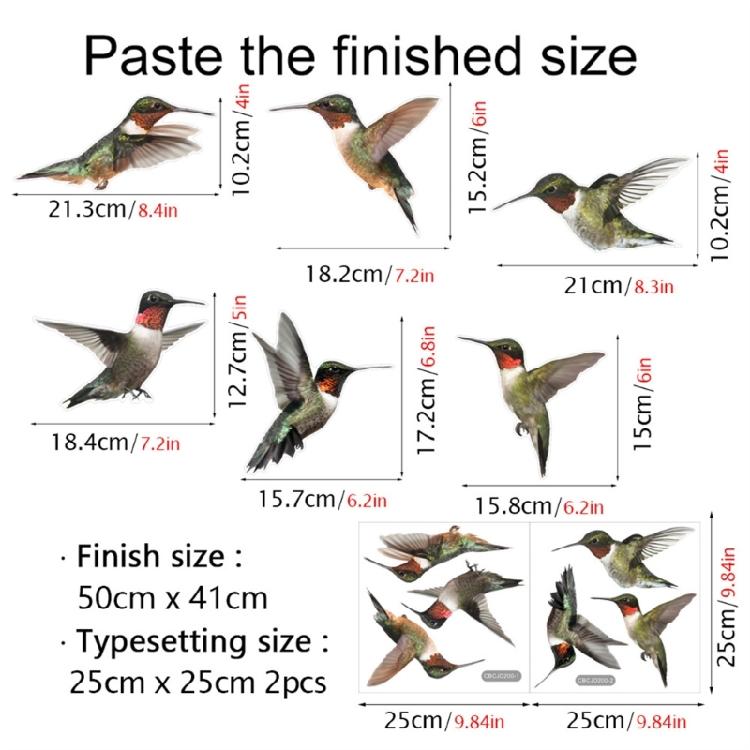 Stylishs Bird Decals for Glass Set of 2 Window Stickers for Safety Decors