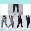 Sporty Casual Pants For Men With High Elasticity And Tapered Fit For Summer Wear