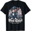 RAISED ON WEST COAST HIP HOP Teddy Bear Old School 90s 80s T-Shirt