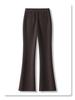 Women's High-Waist Khaki Wool Blend Flared Pants - 2024 Autumn/Winter Style