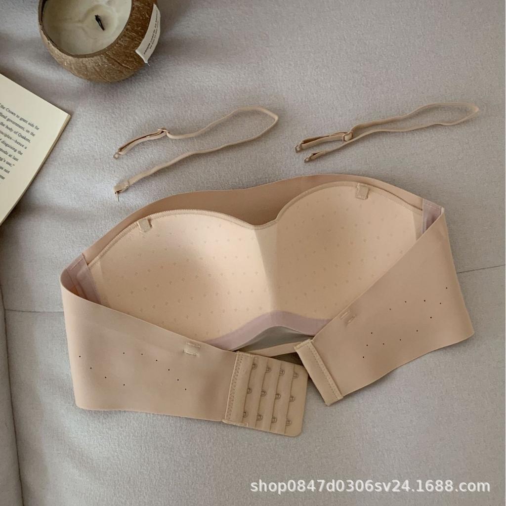 The New Strapless Is Non-slip and Cannot Be Dropped. Thin Seamless Underwear, Tube Top, Small Breasts Gather, Invisible Bra, No Steel.