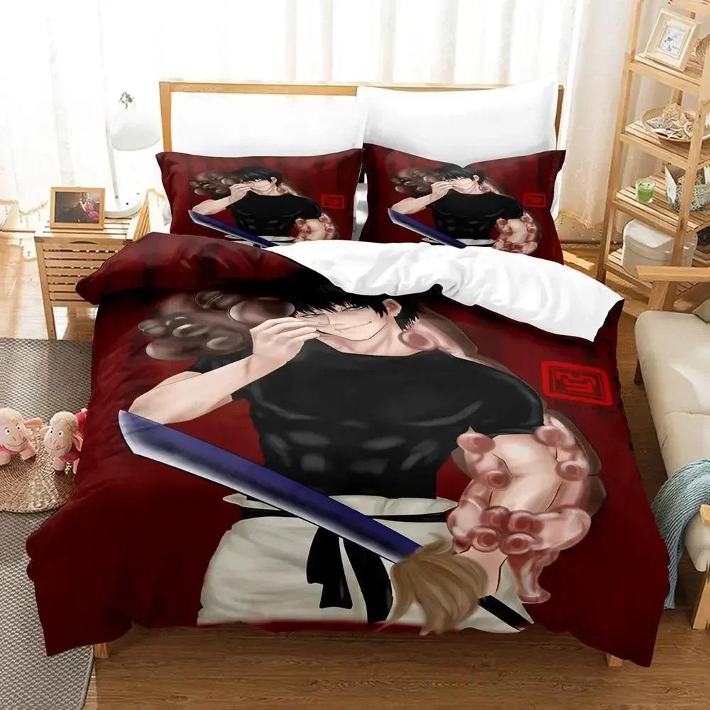 New Toji Fushiguro Jujutsu Kaisen Beding Set Bedrom Soft Modern Bedspreads Comefortable Soft Duvet Cover Comfortable Quilt Cover And Pilowcase