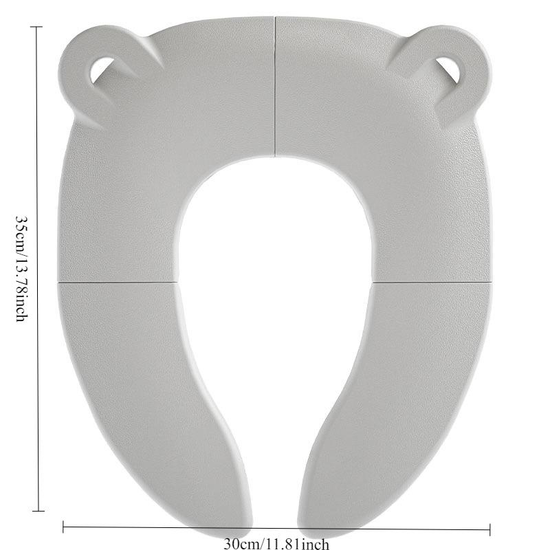 

1PCS Portable Folding Toilet Seat Cover, Non-Slip Bathroom Travel Toilet PP Material, Universal Fit for Home/Hotel/Outdoor Use светло-серый
