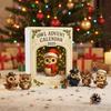 Owl 24 Days Christmas Countdown Calendar with 2D Flat Acrylic Owl Ornaments Holiday Countdown Calendar Holiday Gift for Friends