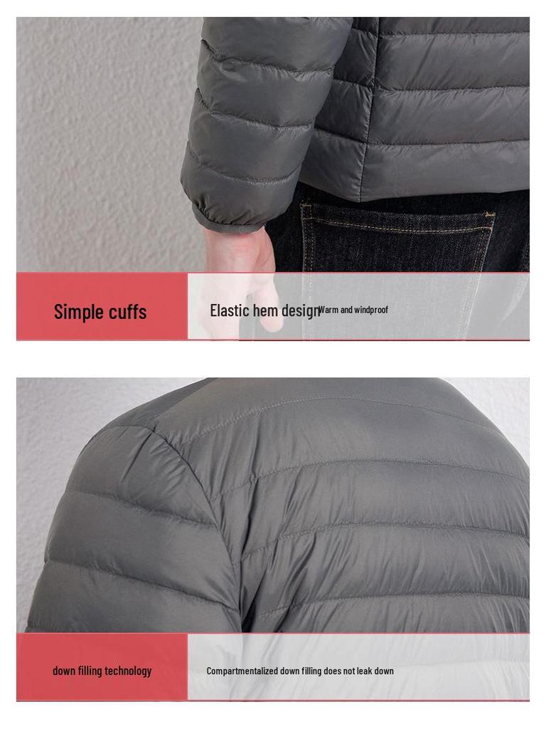 Men's Lightweight Round Neck Down Jacket - 2025 Autumn/Winter Collection