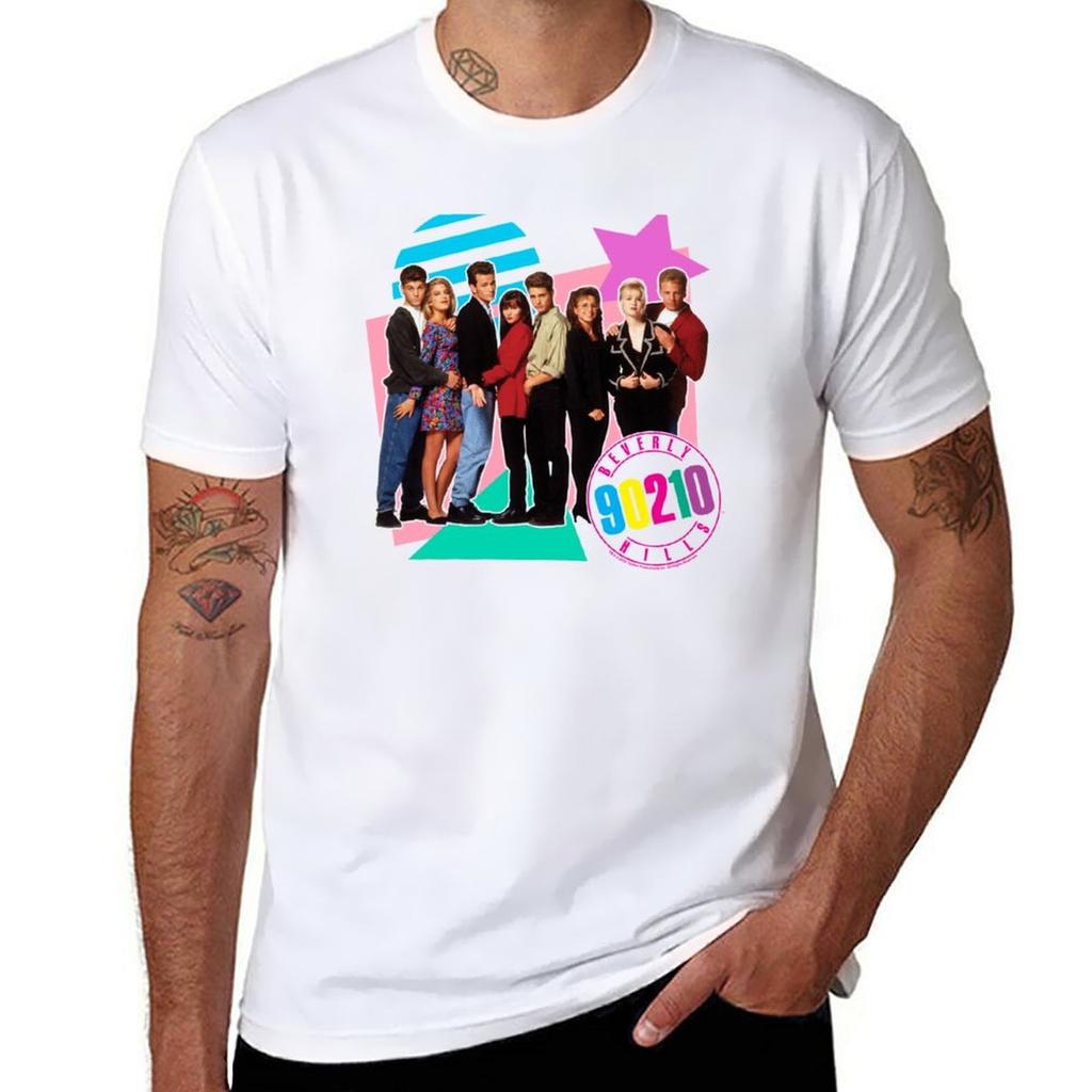 New Beverly Hills 90210 Retro Nineties Group Shot TShirt cat shirts sports fan tshirts tees black t shirt mens plain t shirts