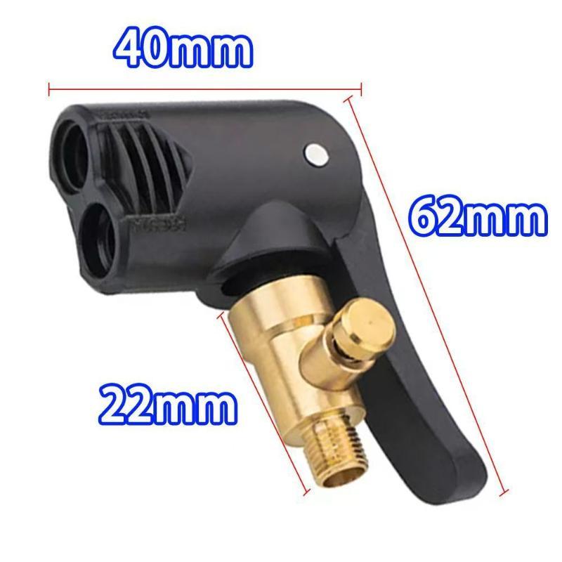 2 In 1 Bicycle Pump Nozzle Adapter Metal Air Chuck Valve Connector For Car Motorcycle Bike Efficient Inflation