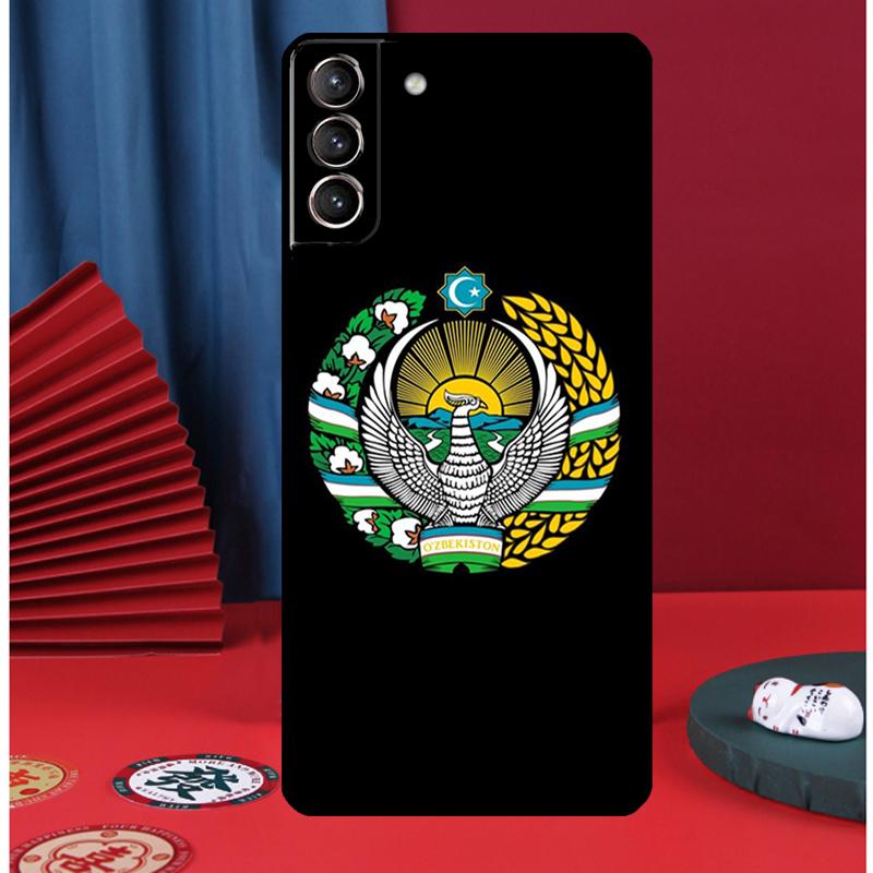 

Чехол для телефона с флагом Узбекистана для Samsung Galaxy S25 S24 Ultra S9 S10 S20 S21 S22 S23 Plus S24 FE Задняя крышка Galaxy S22