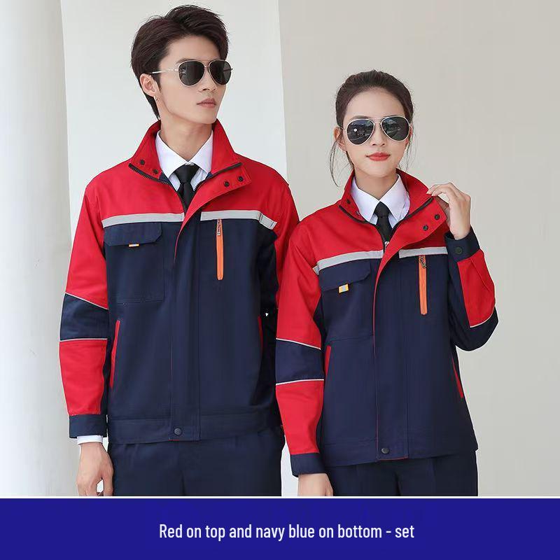 Unisex Workwear Set: Durable Long Sleeve Uniform for Auto Repair and Construction