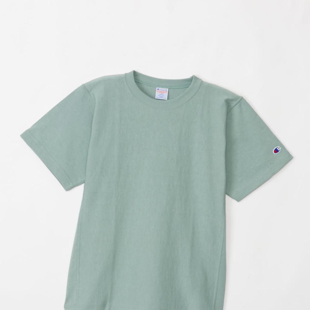 Champion Reverse Short Sleeve Bright Short Crew Men's Weave® T-Shirt, Green, 9.4oz, 100% Cotton, Sleeve, Neck, C3-Z318Z