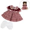 18" Soft Silicone Reborn Doll Clothes, 45cm DIY Girl's Realistic Doll Outfit.