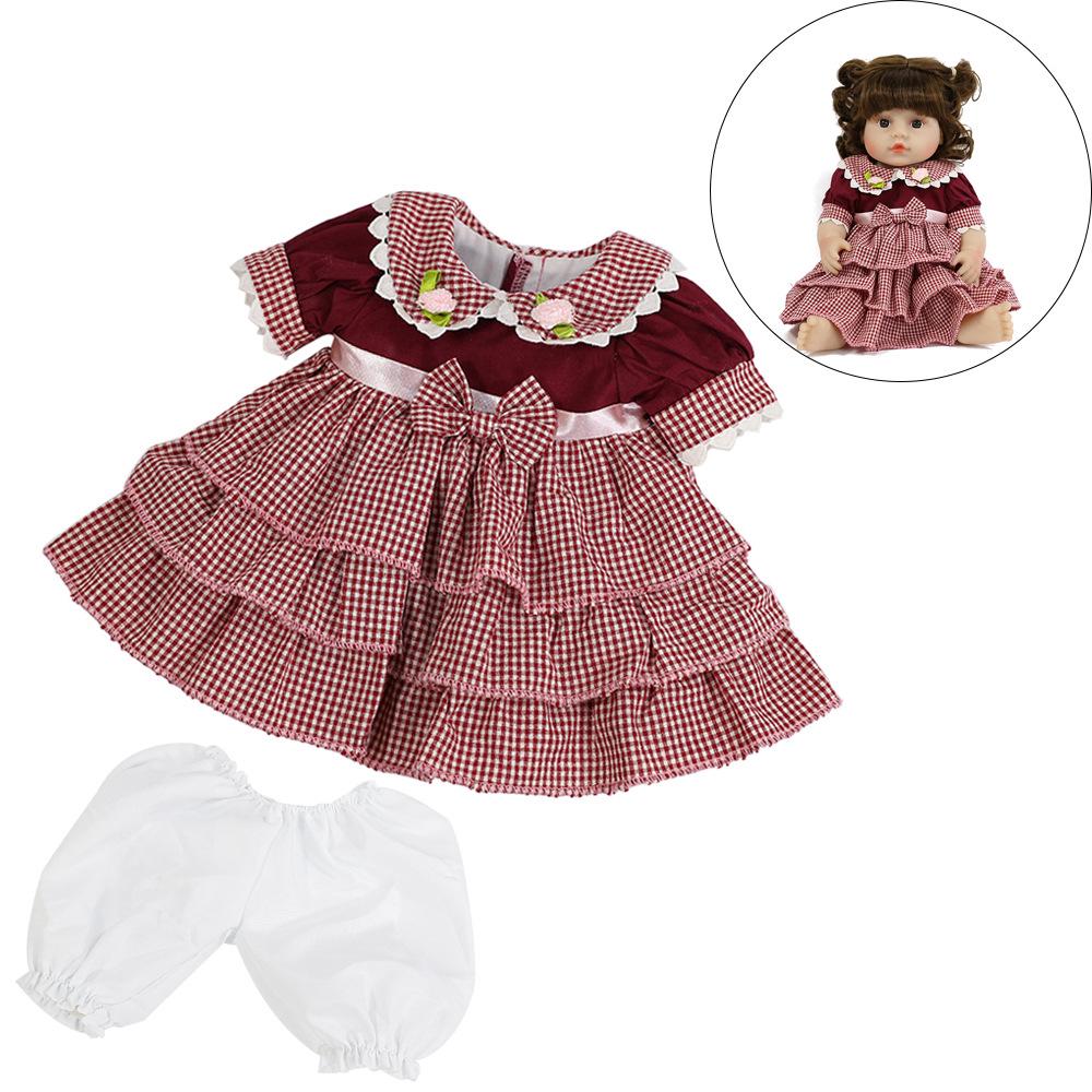18" Soft Silicone Reborn Doll Clothes, 45cm DIY Girl's Realistic Doll Outfit.